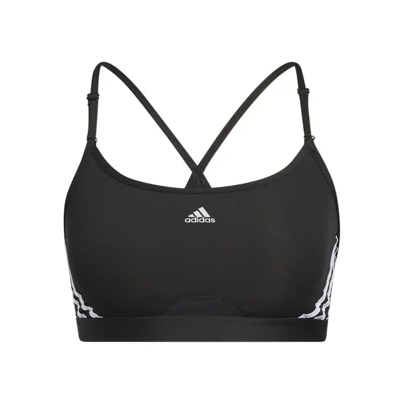 Aeroreact Low-Support 3Stripes Sport-BH Damen - schwarz