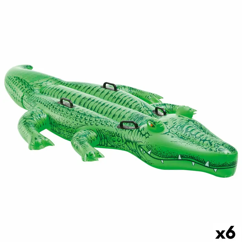 Aufblasbare Schwimmhilfe Intex Krokodil 203 x 30 x 114 cm (6 Stück)