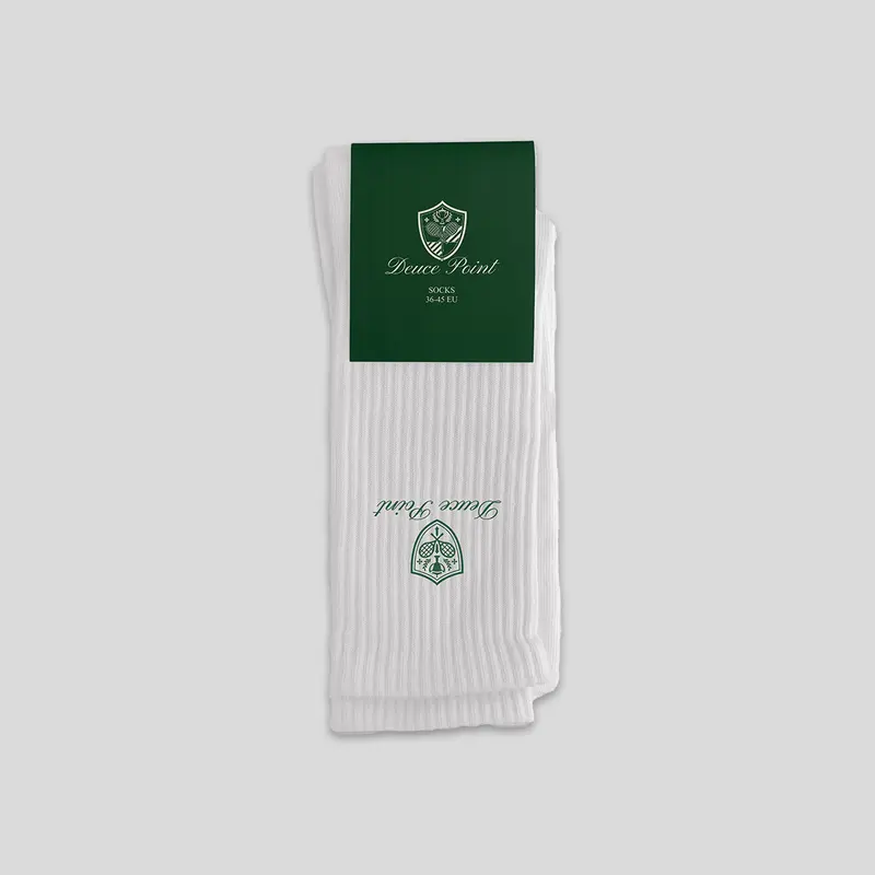 Deuce Point White Socks 2x
