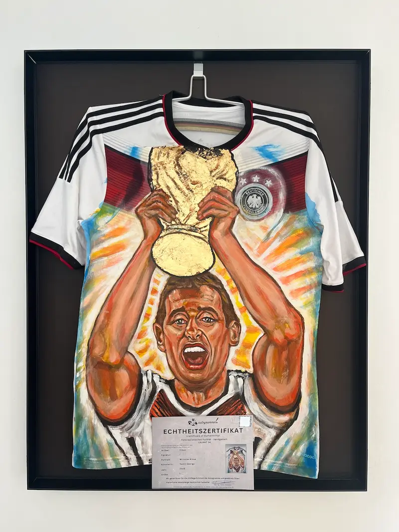 Deutschland Trikot Portrait Miroslav Klose handgemalt Adidas DFB XL