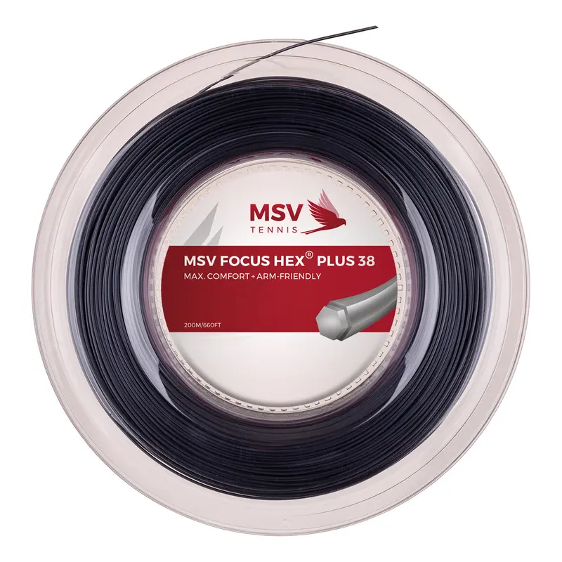 Focus-HEX Plus 38 Saitenrolle 200m-Schwarz