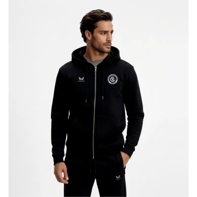 FULL-ZIP HOODIE HERREN, SCHWARZ