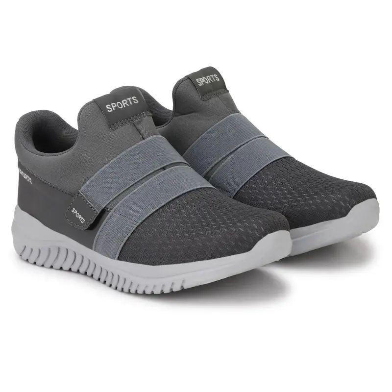 Generic Men Grey Color Mesh Material Casual