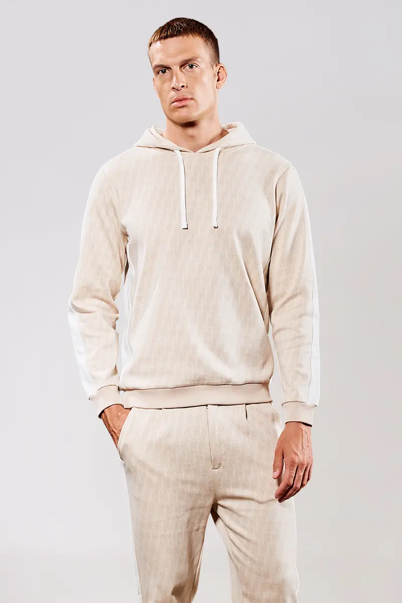 Geo Hoody – Retro Jacquard Hoodie Herren