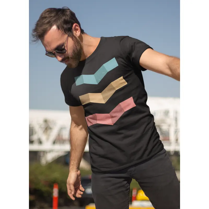 Geometric Design Triple T-shirt