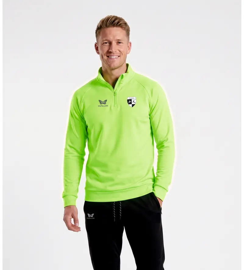 HALFZIP HERREN, NEON-GRÜN