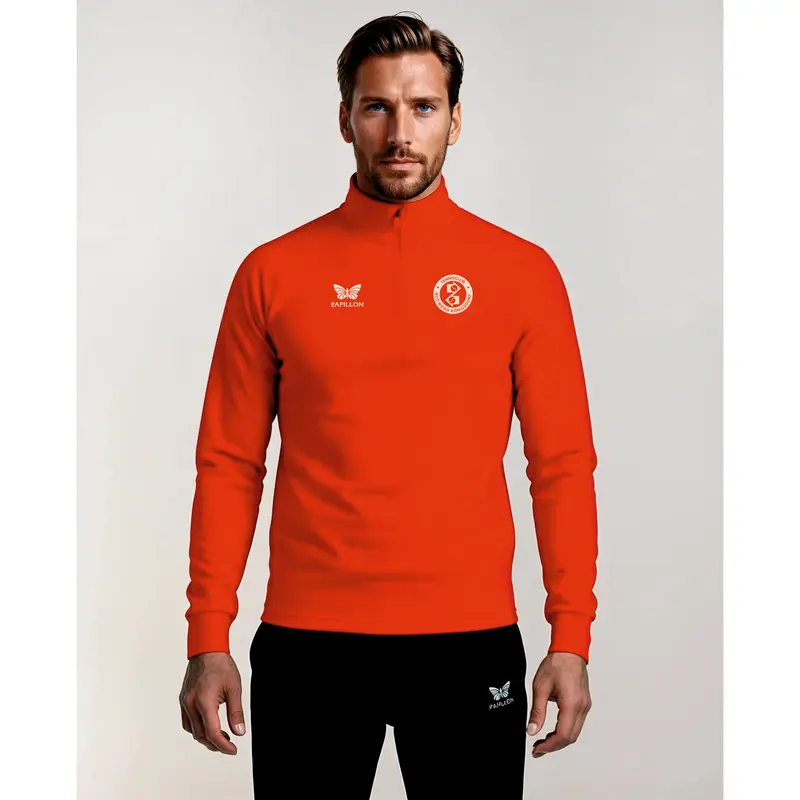 HALFZIP HERREN, ROT