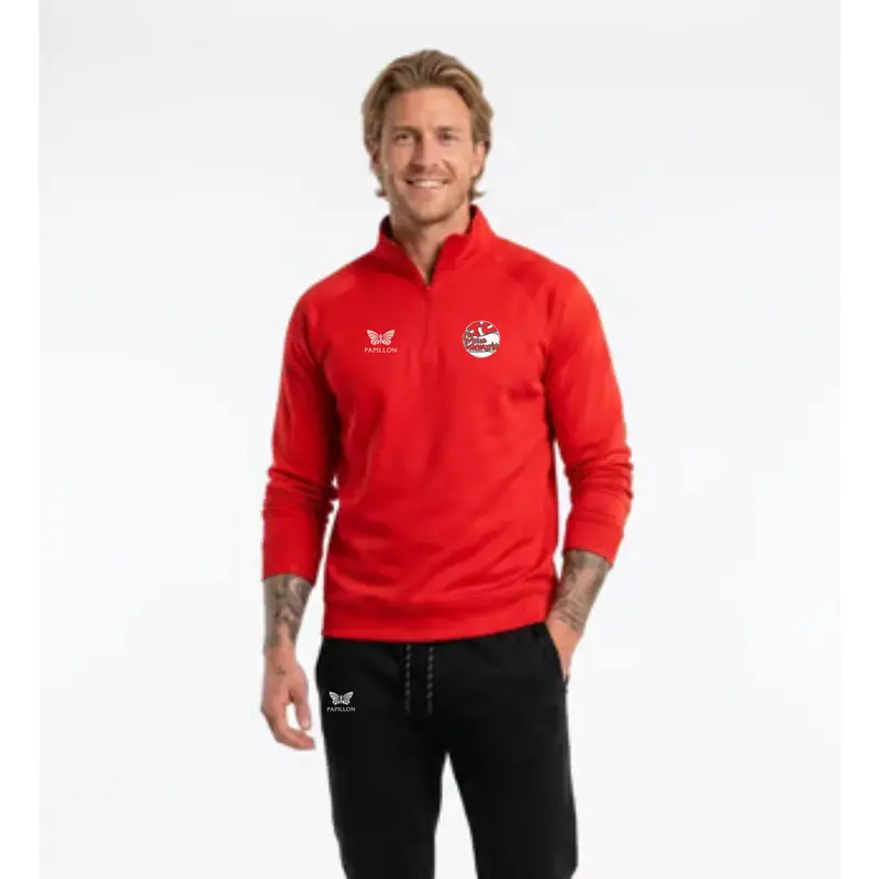 HALFZIP HERREN, ROT