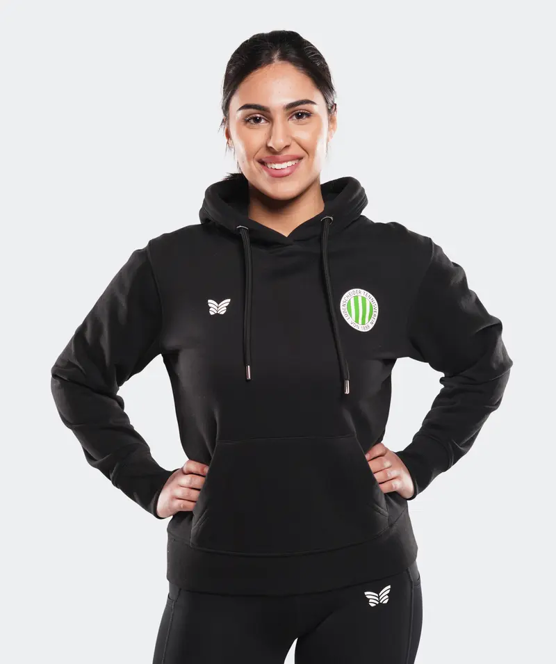 HOODIE DAMEN, SCHWARZ