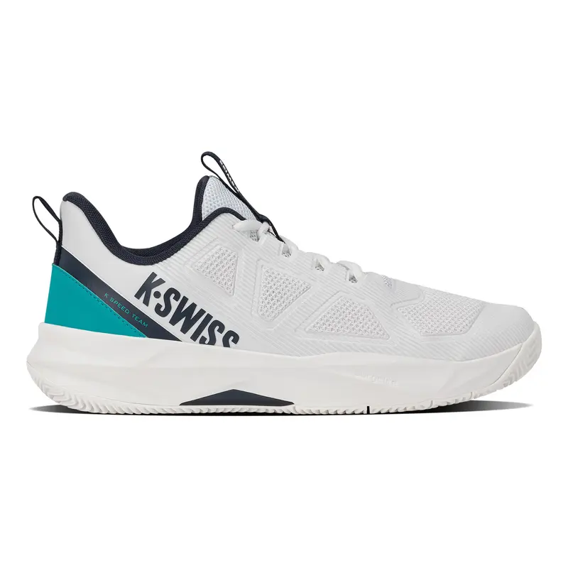 K-Speed Team Sandplatzschuh Herren - weiß, türkis