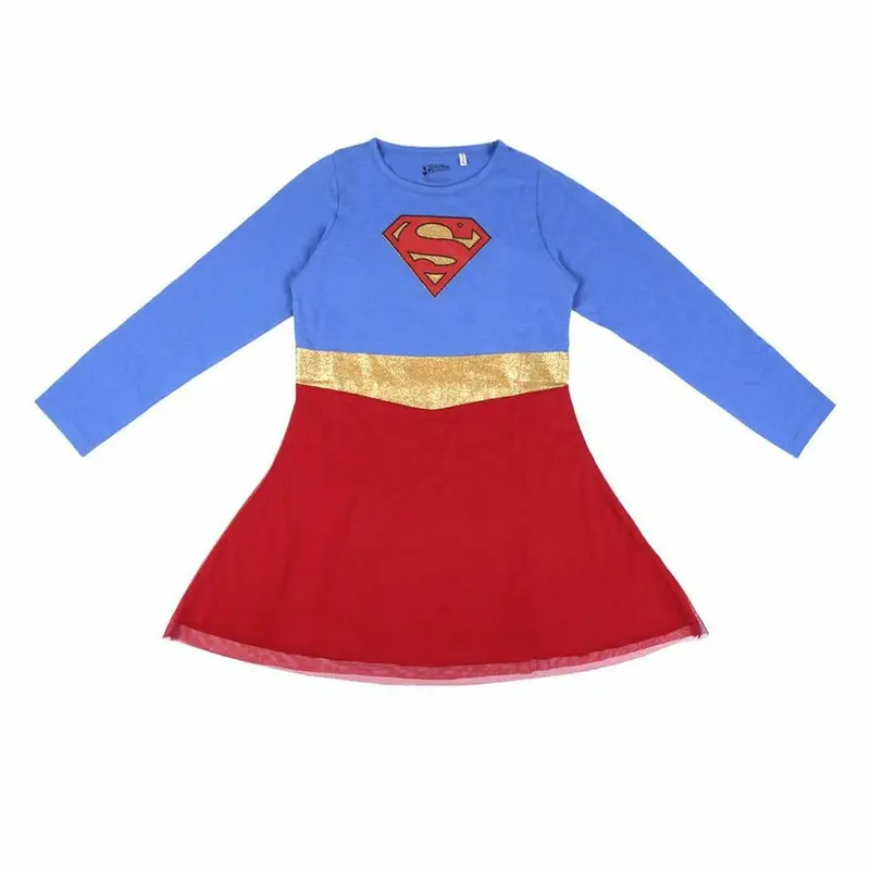 Kleid Superman Blau Rot