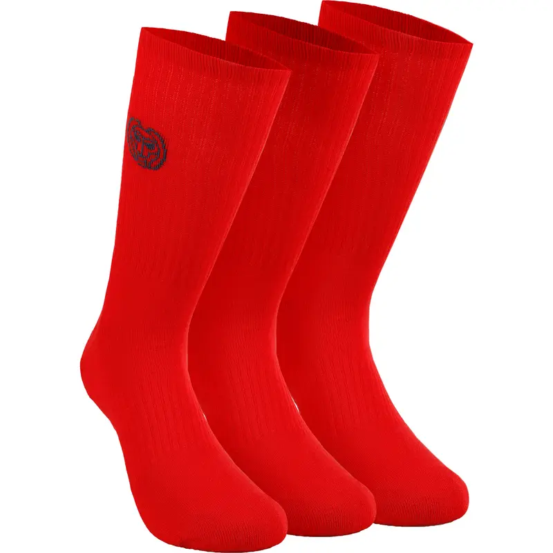 Matayo Crew Tech Sportsocken 3er Pack Herren-Hellrot,Blau