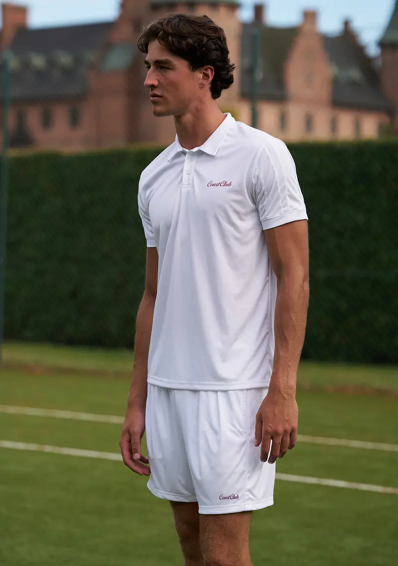 Men's ROYAL On-Court Poloshirt in White