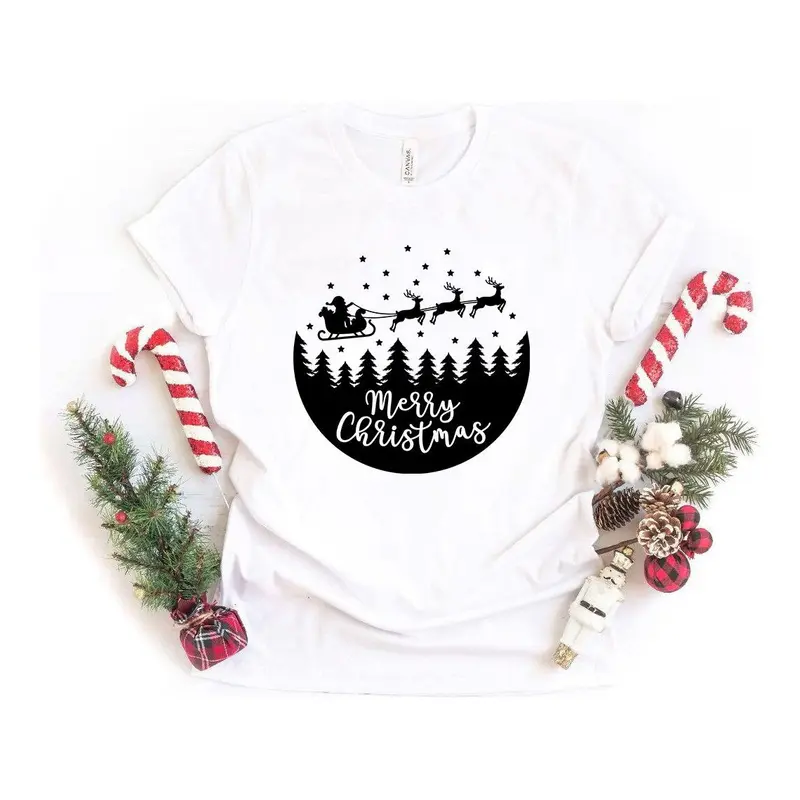 Merry Christmas Scene With Santa Shirt