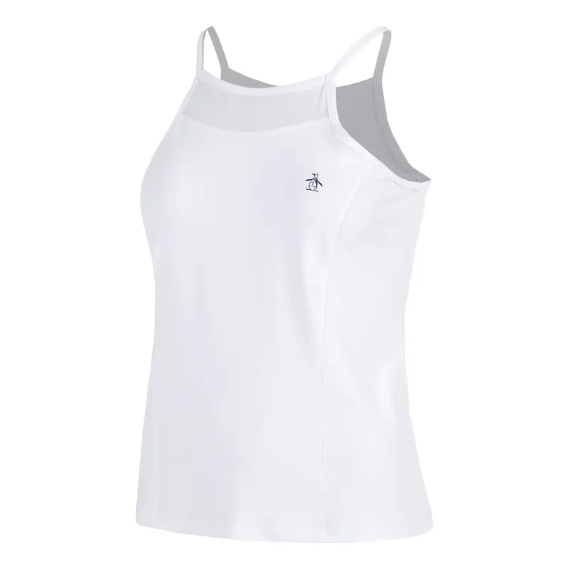 Mesh Tank-Top Damen-Weiß