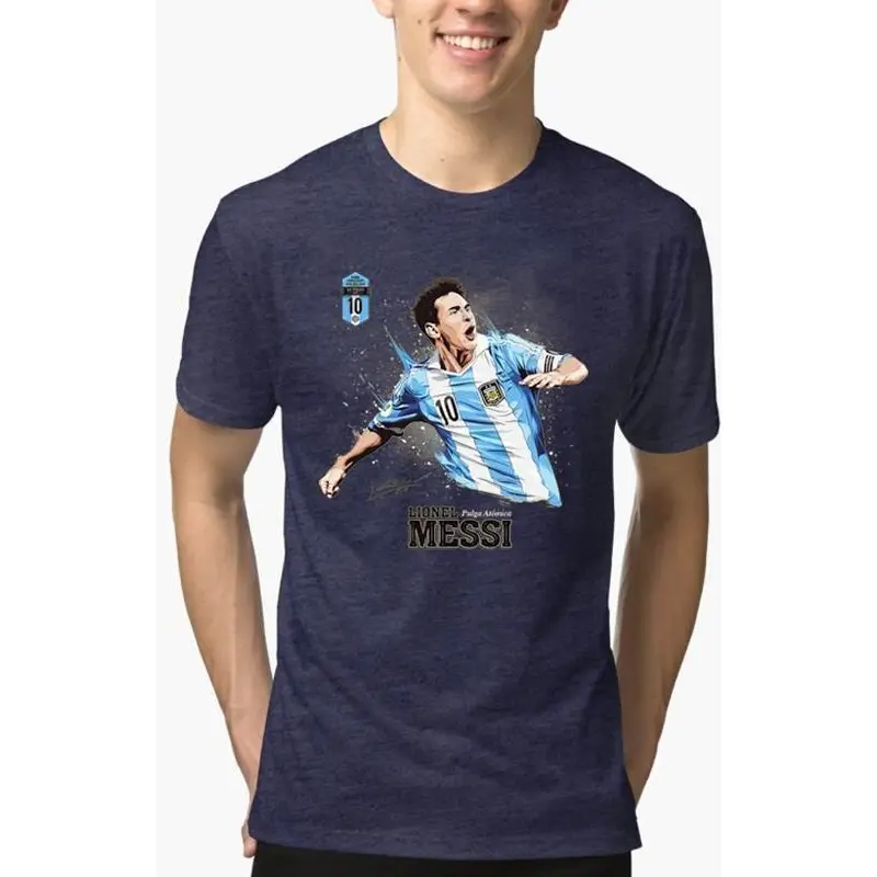 Messi Half Sleeves Melange T-shirt