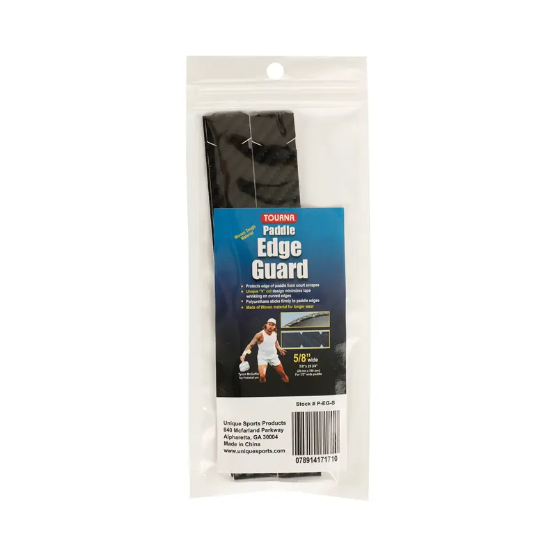 Padel Edge Guard Wooven 15mm Pickleball Rahmenschutzband-Schwarz