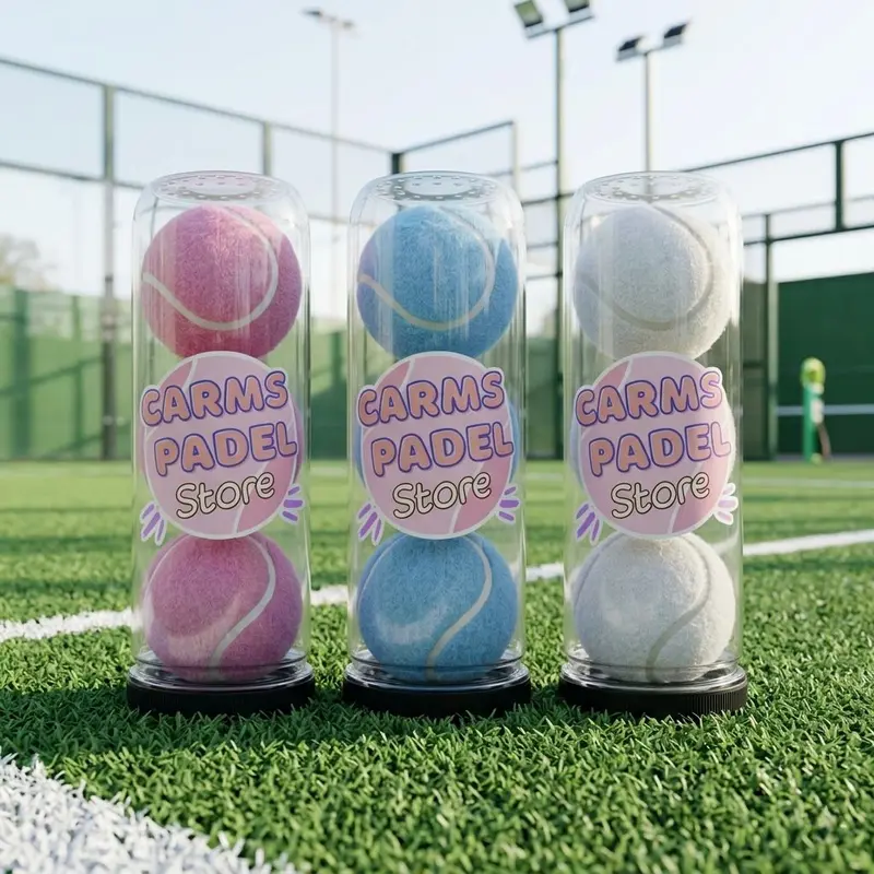 Padel Geschenkset – 3 Dosen in Pink, Hellblau & Weiß
