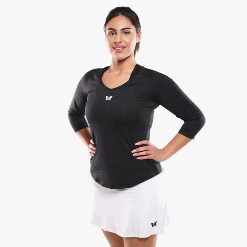 PAPILLON 3/4 SLEEVE DAMEN, SCHWARZ (AUSLAUFMODELL)