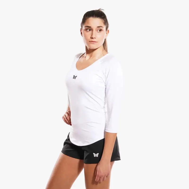 PAPILLON 3/4 SLEEVE DAMEN, WEIß (AUSLAUFMODELL)