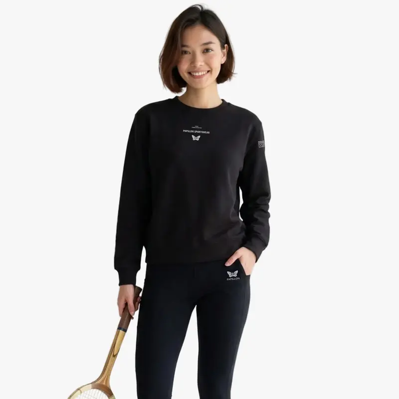 PAPILLON HEAVYWEIGHT SWEATER DAMEN, SCHWARZ