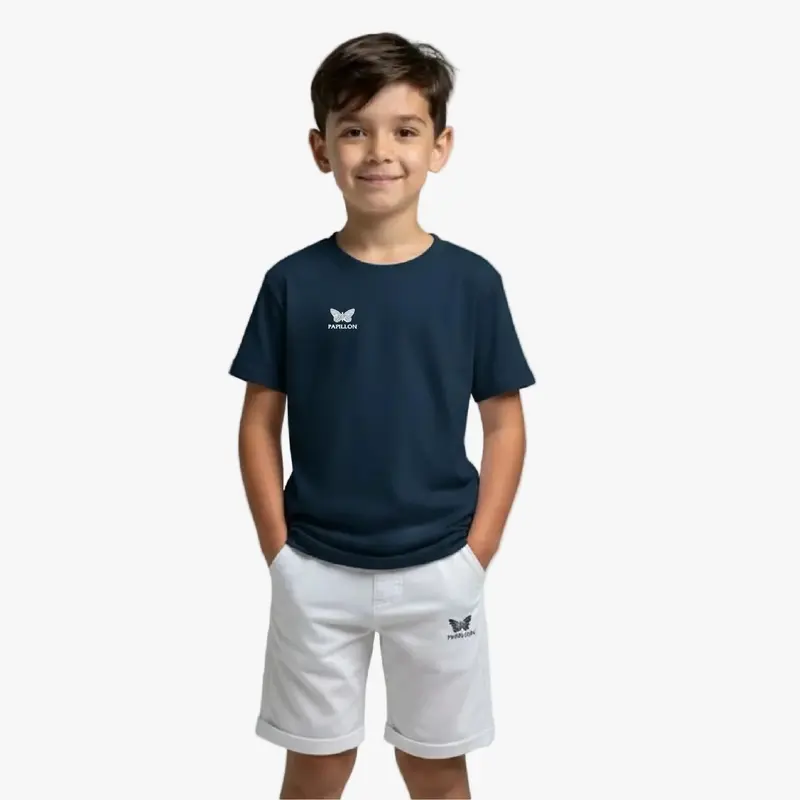 PAPILLON T-SHIRT KNABEN, NAVY