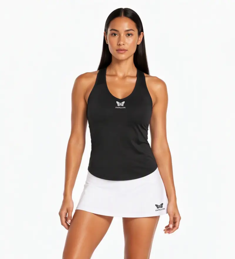 PAPILLON TANKTOP V-AUSSCHNITT DAMEN, SCHWARZ