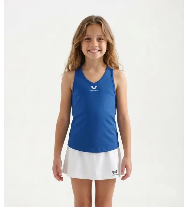 PAPILLON TANKTOP V-AUSSCHNITT MÄDCHEN, BLAU