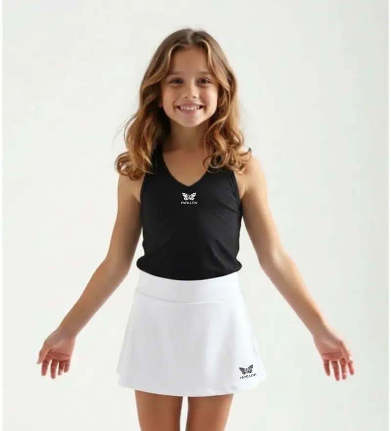 PAPILLON TANKTOP V-AUSSCHNITT MÄDCHEN, SCHWARZ