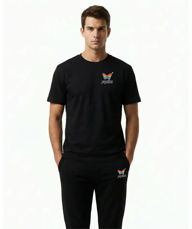 PAPILLON VINTAGE T-SHIRT, HERREN, SCHWARZ