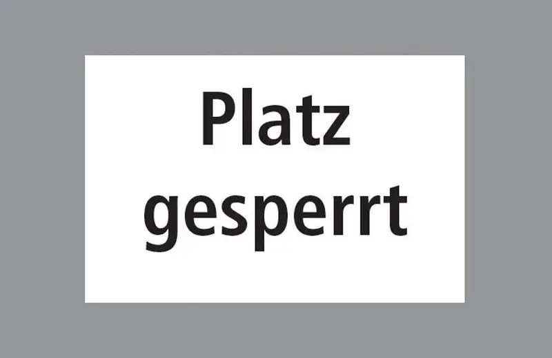 Platz Gesperrt