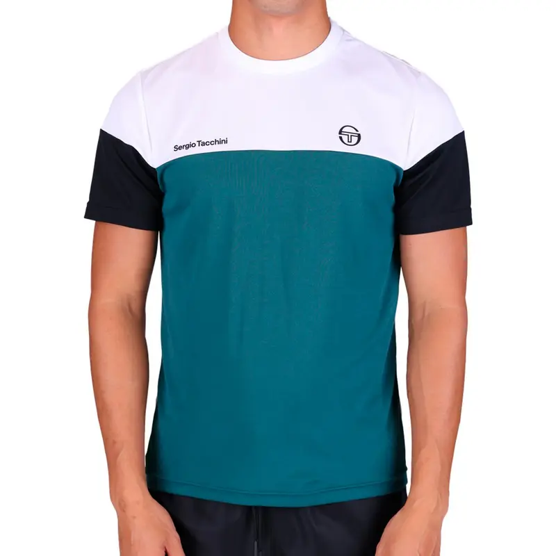 Prave T-Shirt Herren - weiß, petrol