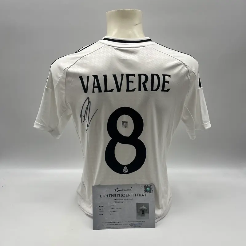 Real Madrid Trikot Federico Valverde signiert Autogramm Adidas COA 176