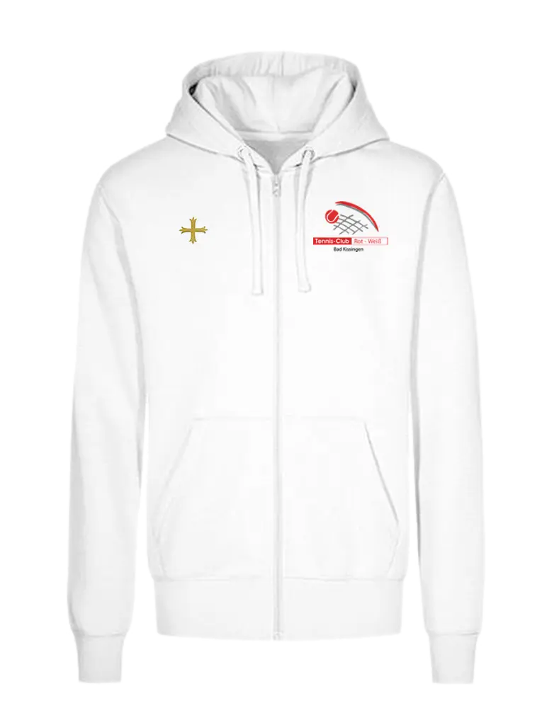 Rot-Weiß / Zip-up hoodie (regular fit)