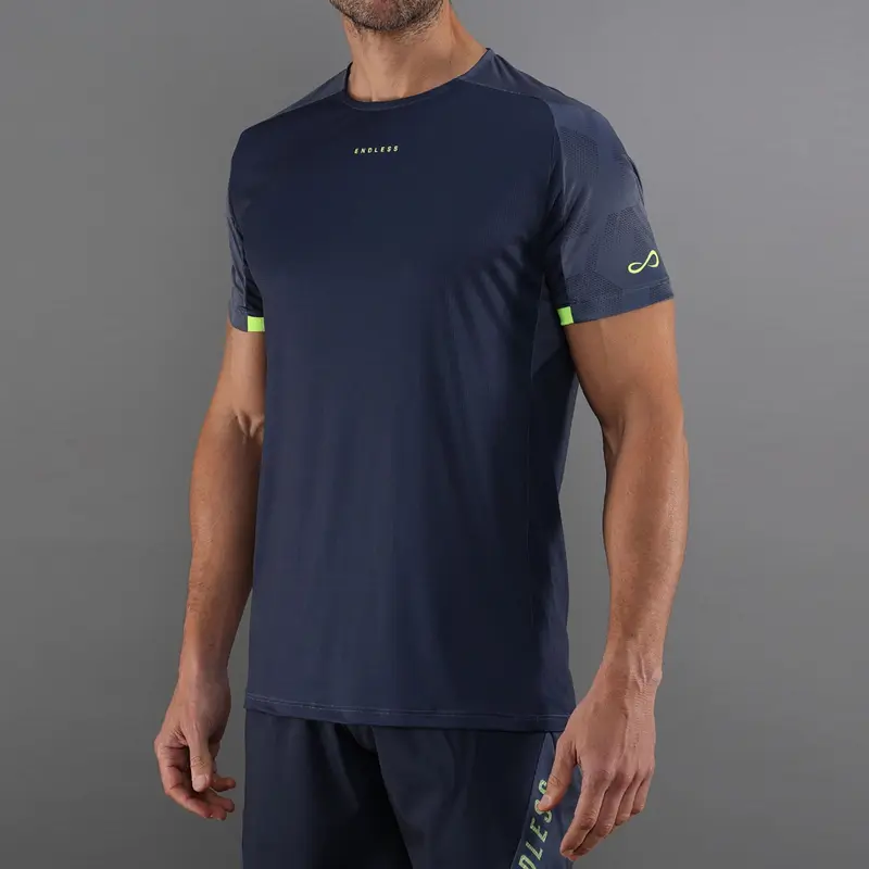 RYKER T-Shirt Herren - blau, neongelb