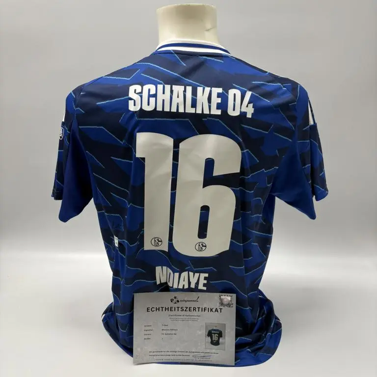 Schalke 04 Trikot Moussa Ndiaye signiert S04 Bundesliga Fußball Adidas Neu L