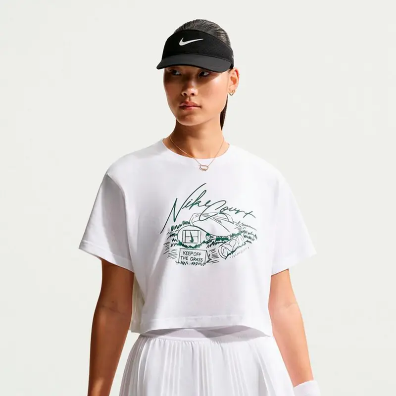 Slam Crop T-Shirt Damen - weiß