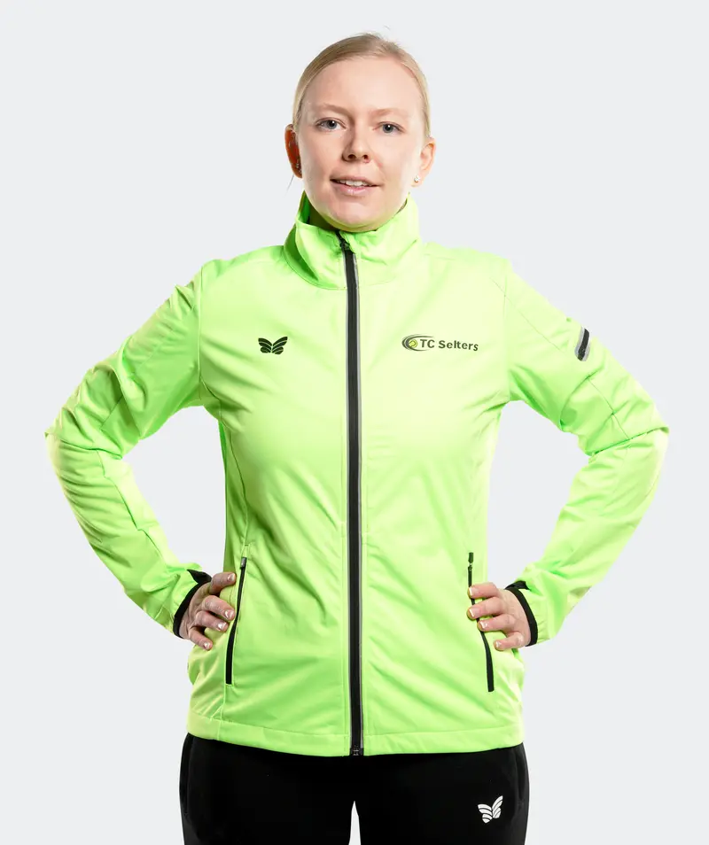 SOFTSHELL JACKE DAMEN, NEON-GRÜN