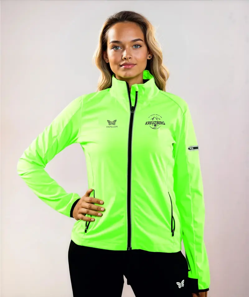 SOFTSHELL JACKE DAMEN, NEON-GRÜN