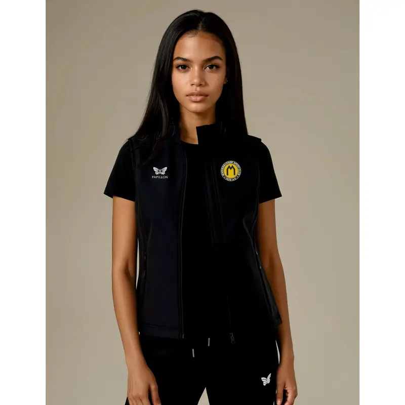 SOFTSHELL WESTE DAMEN, SCHWARZ