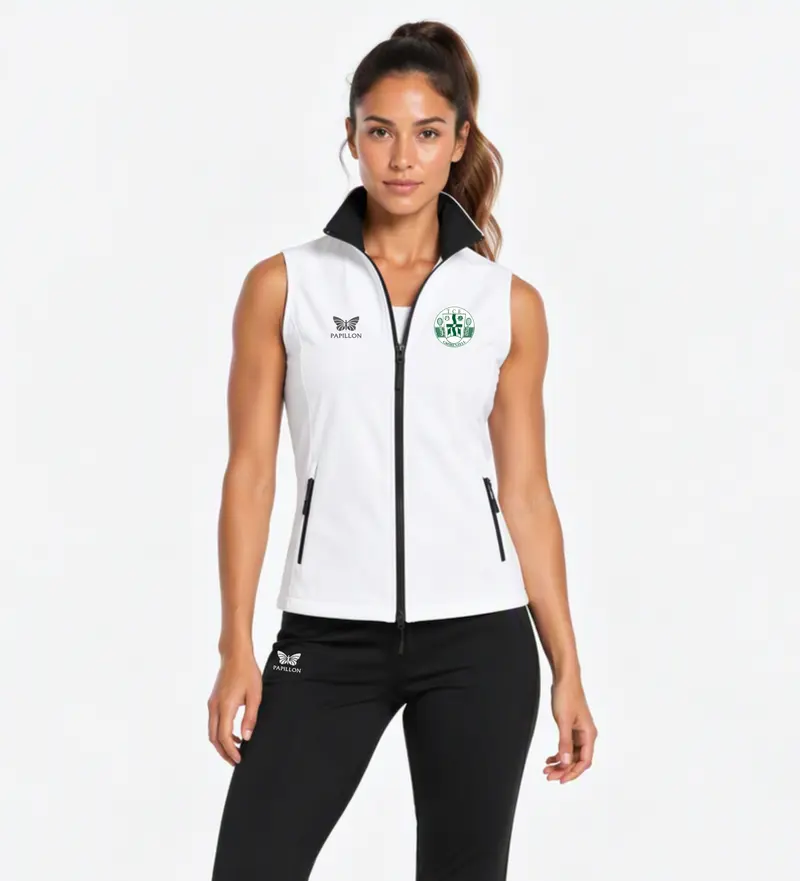 SOFTSHELL WESTE DAMEN, WEIß