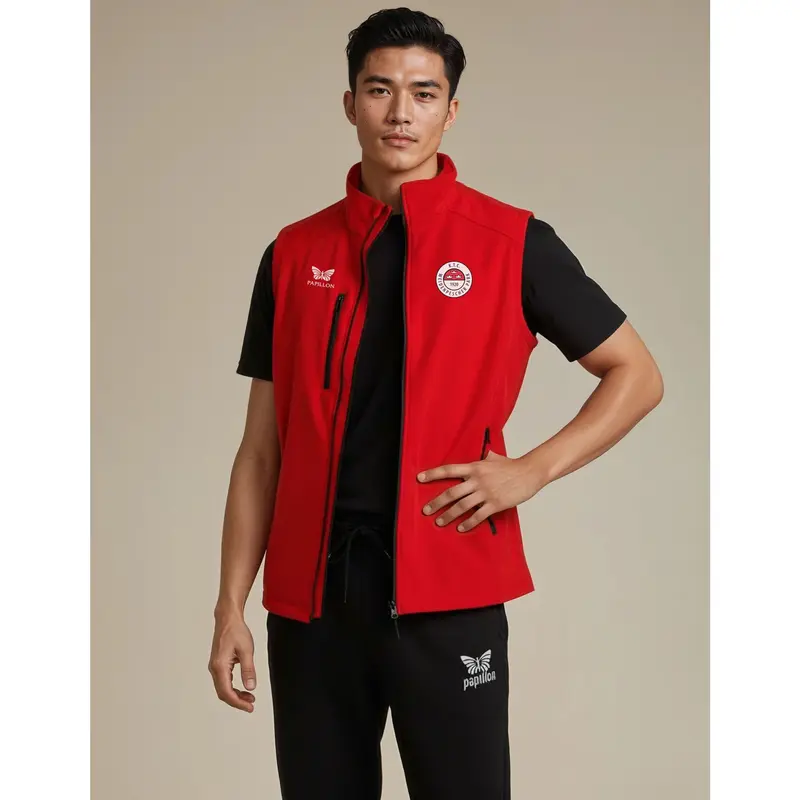 SOFTSHELL WESTE HERREN, ROT
