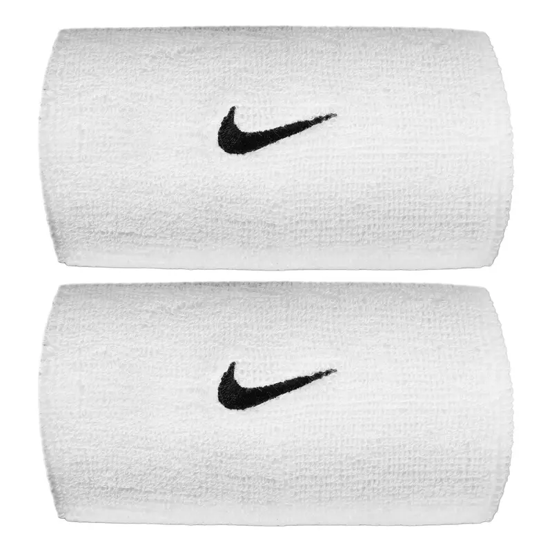 Swoosh Classic Doublewide Schweißband lang - weiß, schwarz
