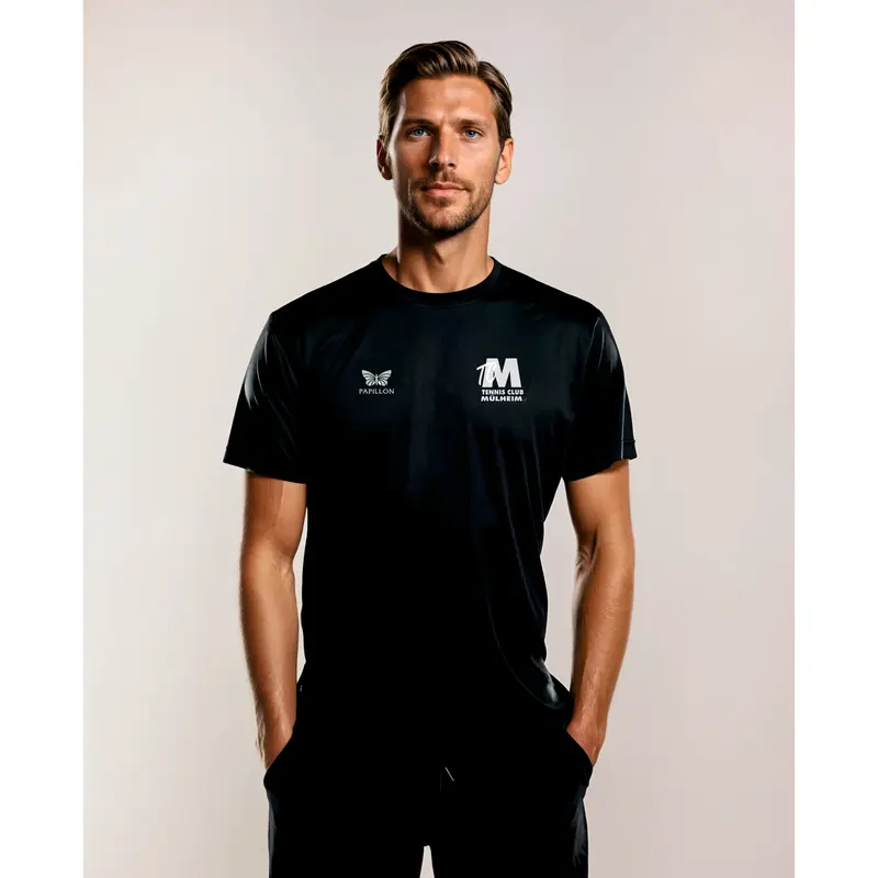 T-SHIRT HERREN, SCHWARZ