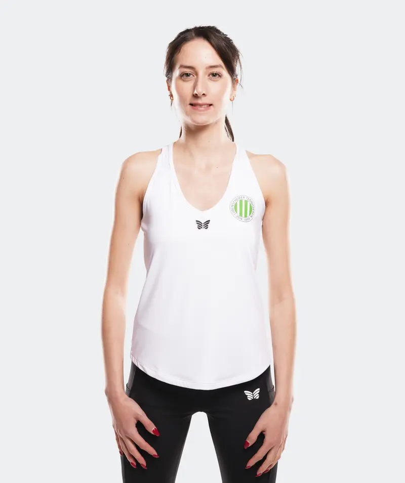TANKTOP V-AUSSCHNITT DAMEN, WEIß