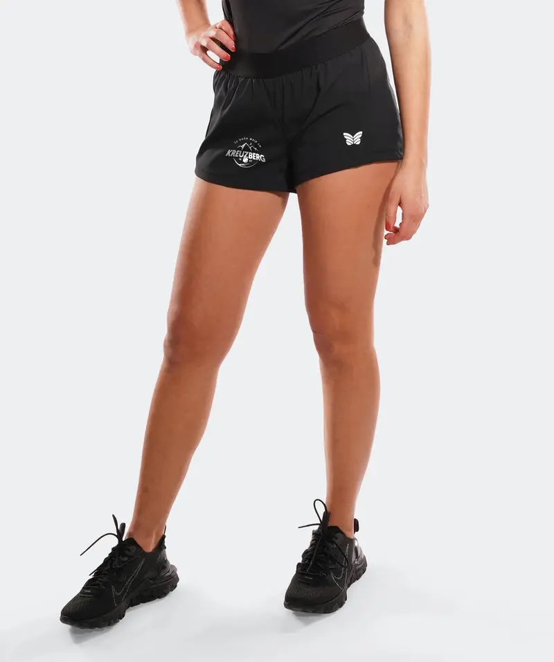 TENNIS SHORTS DAMEN, SCHWARZ