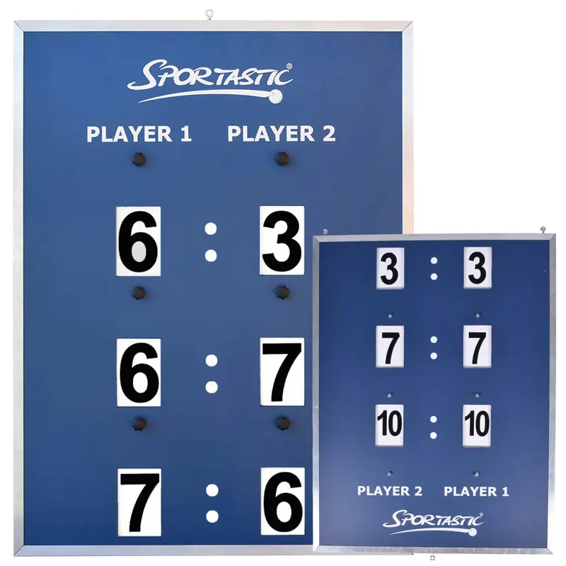Tennis Spielstandsanzeige PREMIUM – 75 × 100 cm, beidseitig, blau