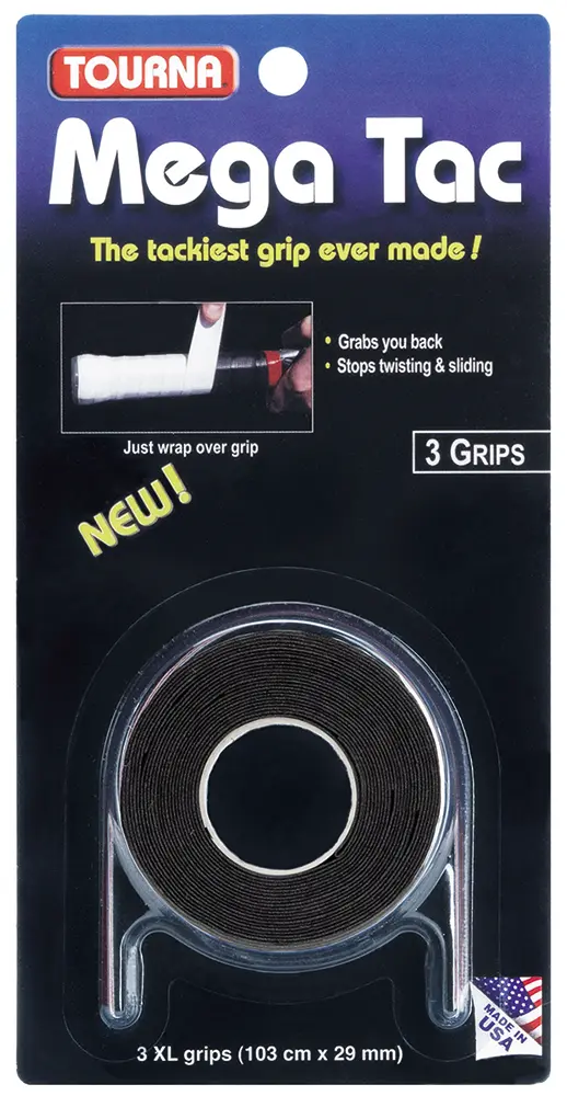 Tennisgriffband Tourna Mega Tac 3er Schwarz