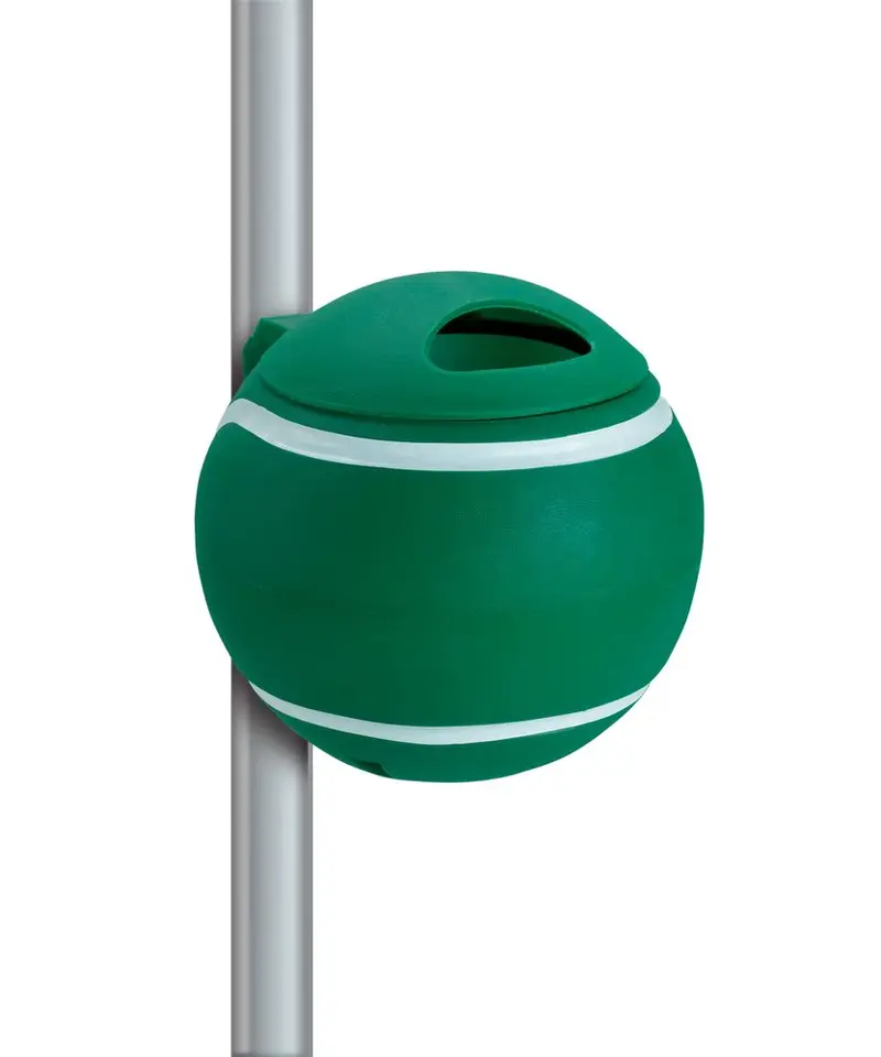 Tennisplatz Abfallkorb Design Tennisball 50 cm - grün