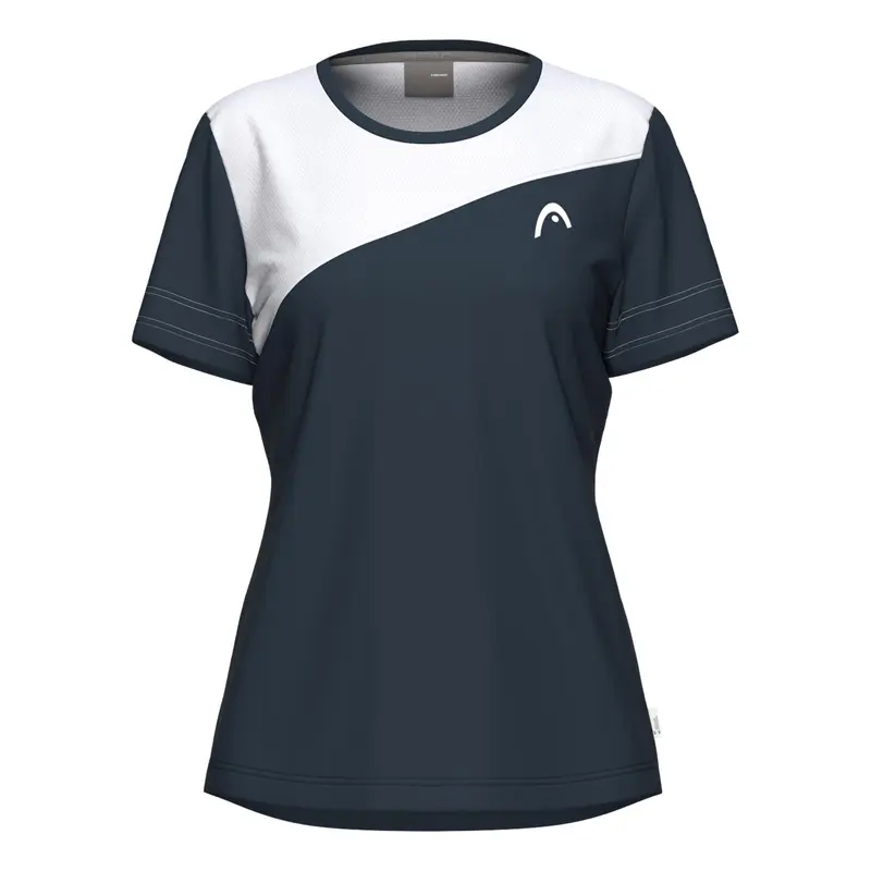 Tie-Break T-Shirt Damen - dunkelblau, weiß